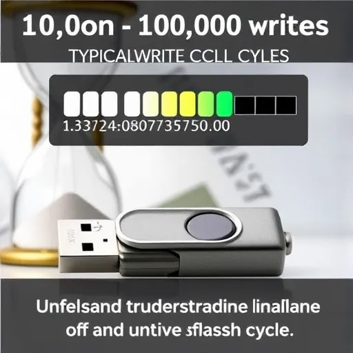 一般的なUSBメモリの書き込み可能回数は、10,000回から100,000回程度と言われています。