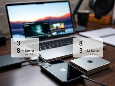 iPhone USB-C速度差 Proモデルが21倍速い